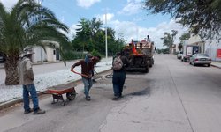 Programa intenso de bacheo al bulevar Ferrocarrilero