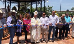 Paisanos y autoridades inauguraron nueva plaza en el ejido San Diego