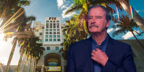 Vicente Fox da cátedra a universitarios en Florida: ‘En el 2000 le dimos la vuelta a México’